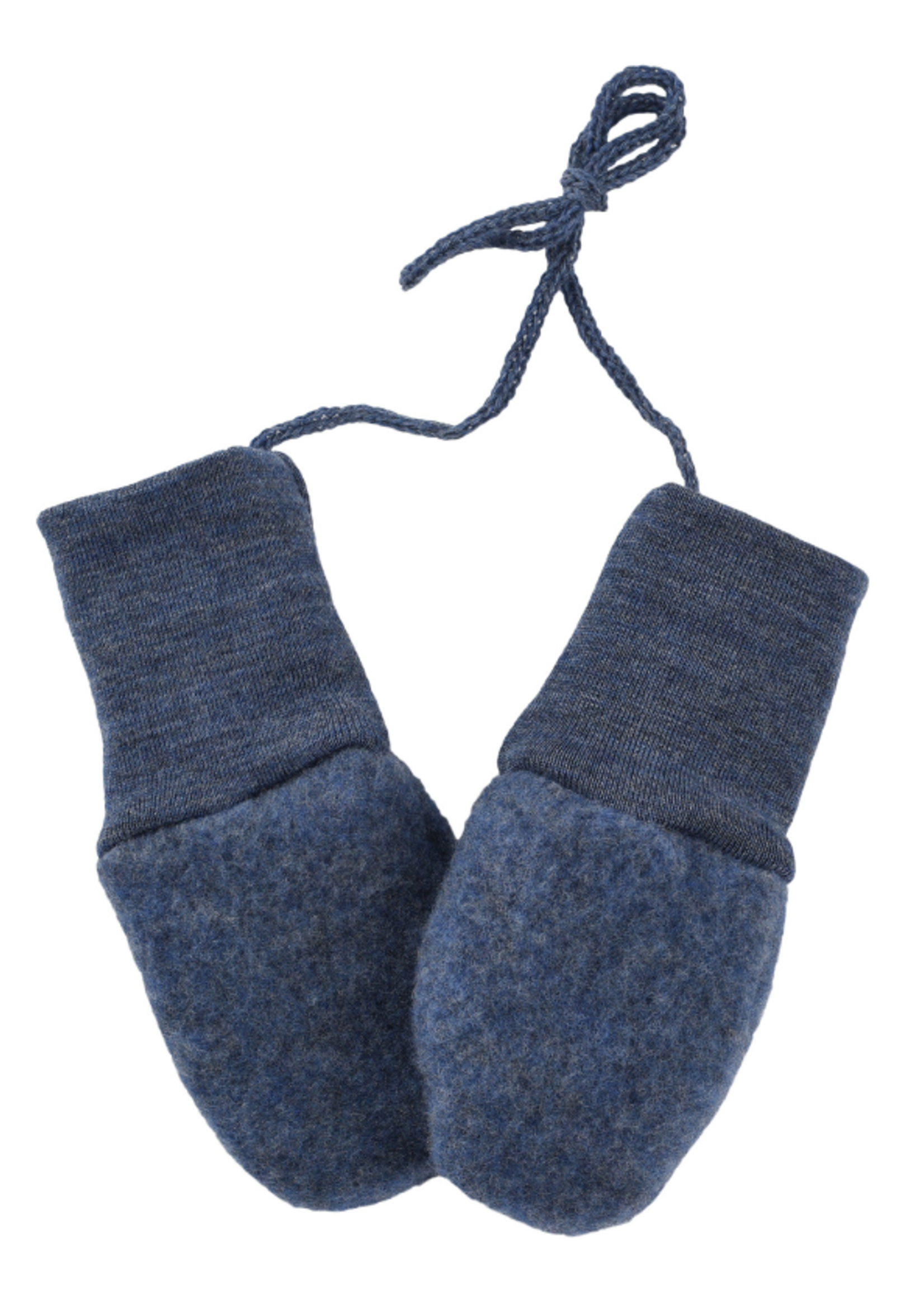 Engel Natur Baby mittens blue melange - Engel Natur