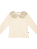 House of jamie Collar tee | Cream & shimmer gold - House of Jamie