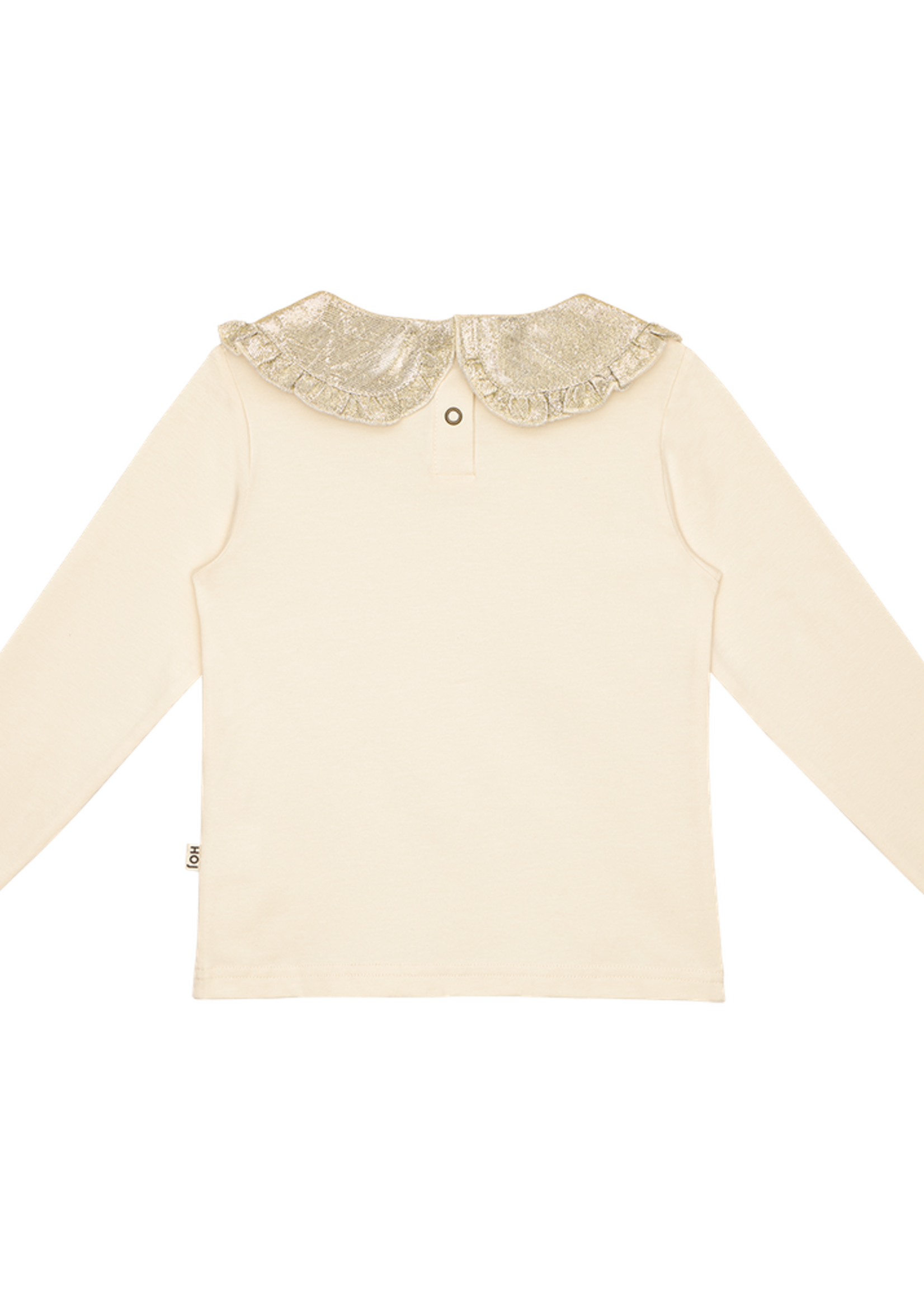 House of jamie Collar tee | Cream & shimmer gold - House of Jamie