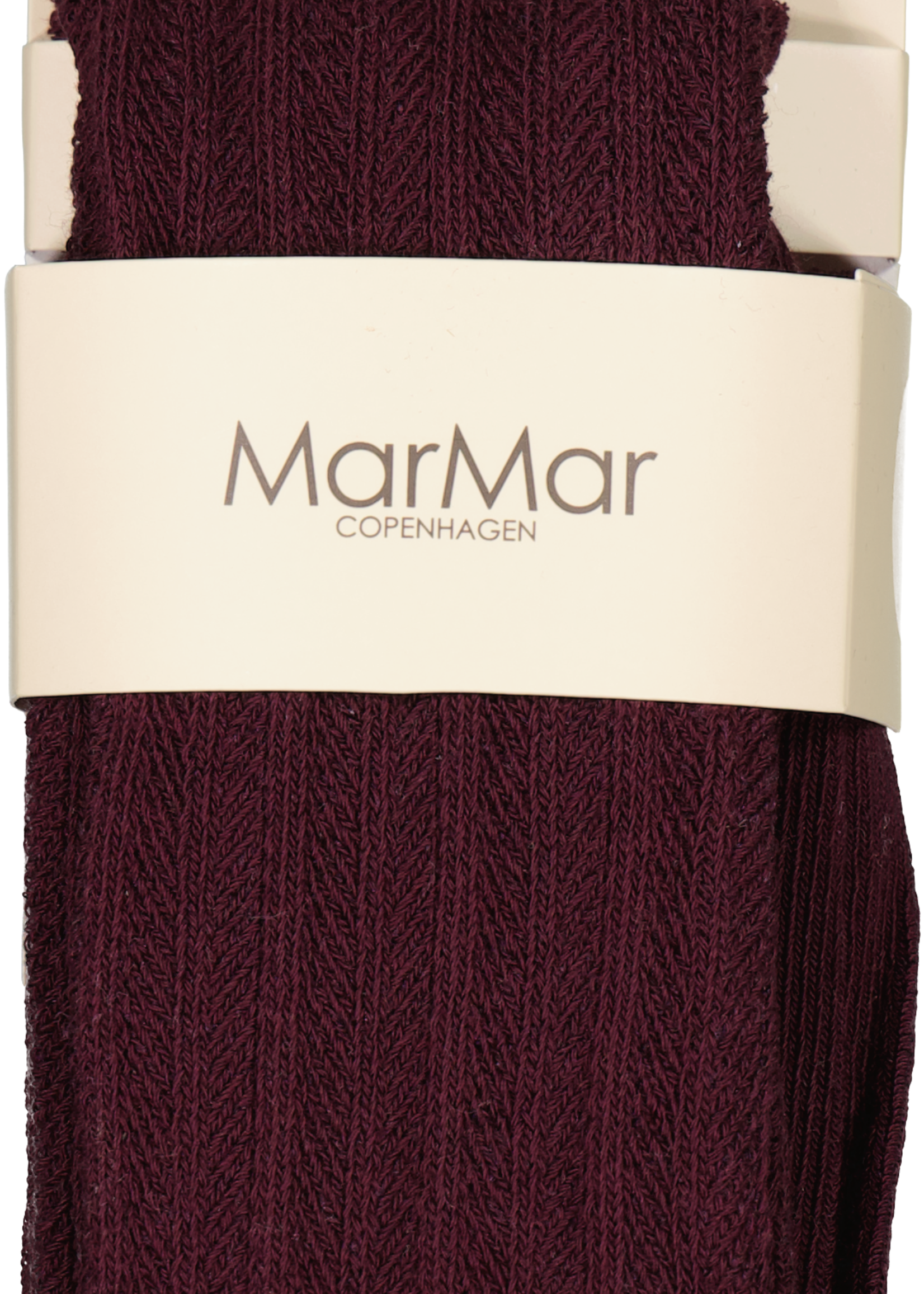 Marmar Copenhagen Tights Pointelle Deep Mulberry - Marmar