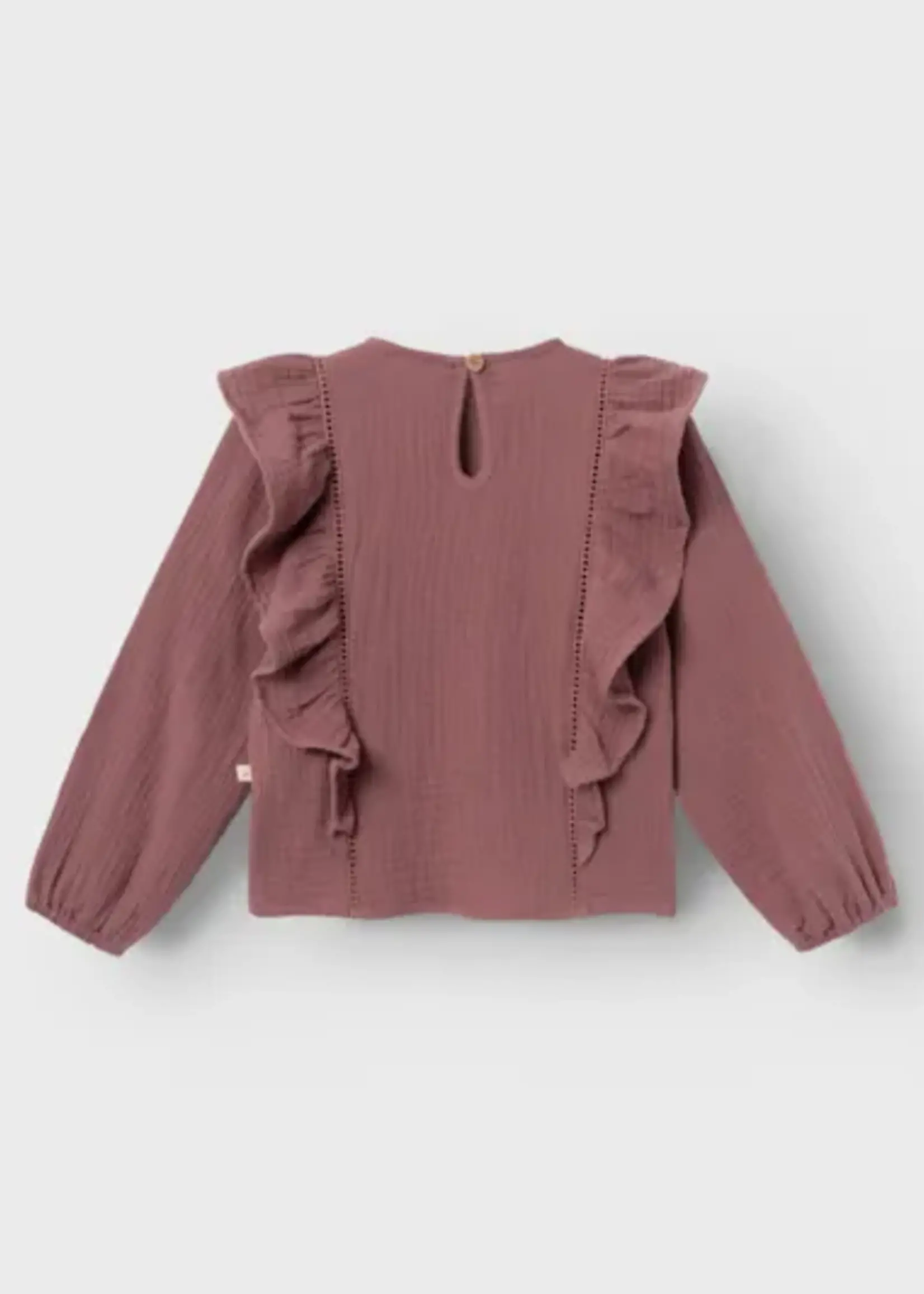 Lil Atelier Fobina ls loose shirt  Rose brown - Lil Atelier