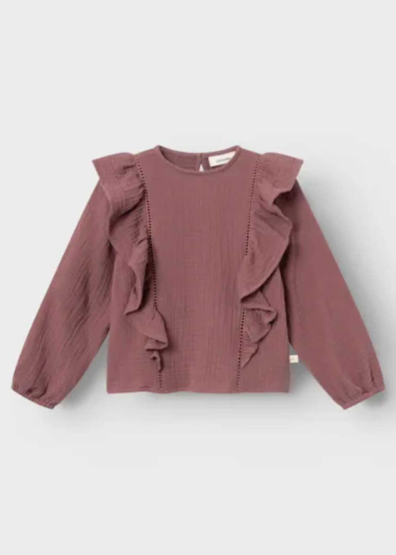 Lil Atelier Fobina ls loose shirt  Rose brown - Lil Atelier