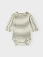 Lil Atelier Thoro ls slim body stripe | Birch stripes - Lil Atelier