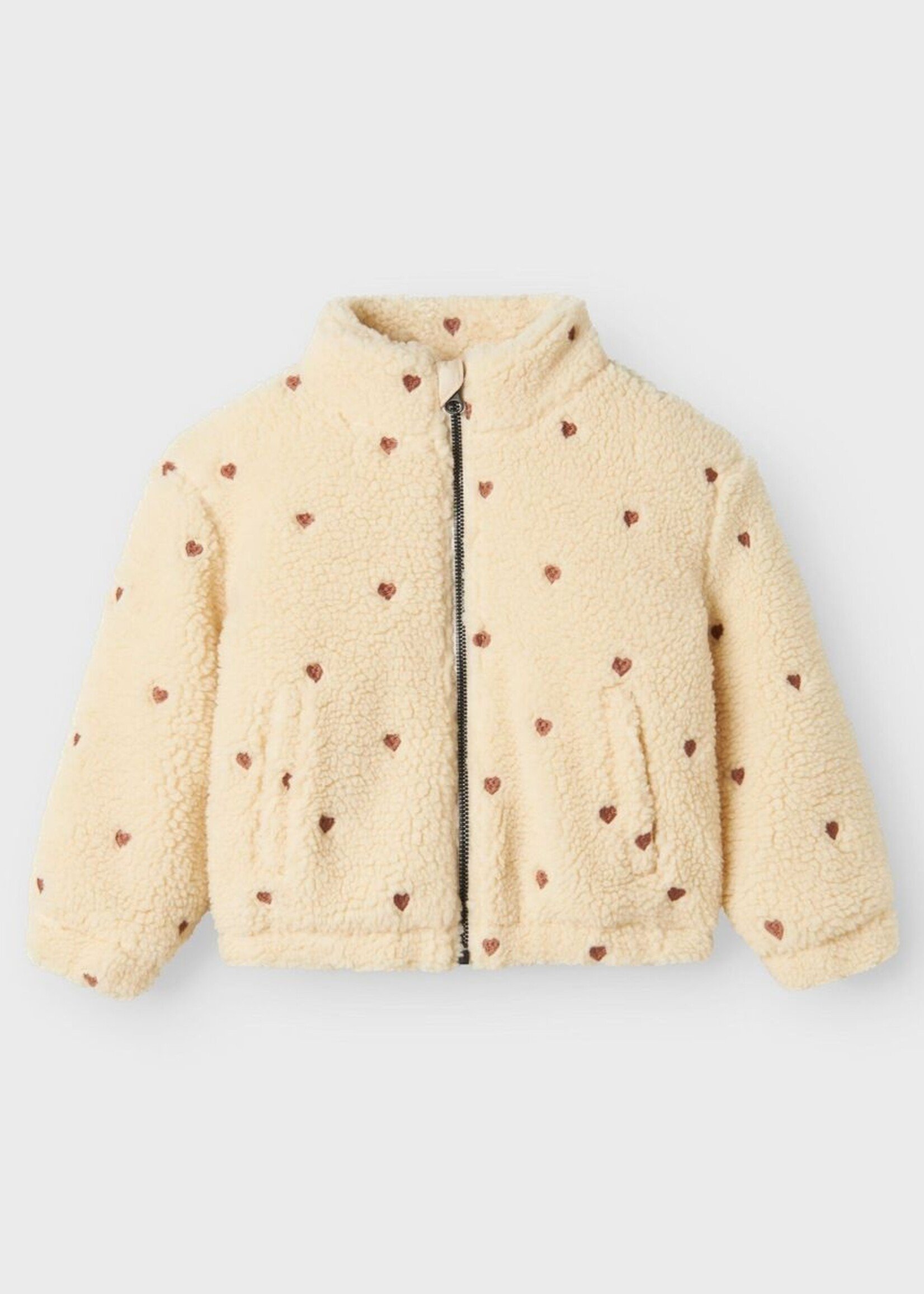 Lil Atelier Nalo sherpa loose jacket | Sandshell - Lil Atelier