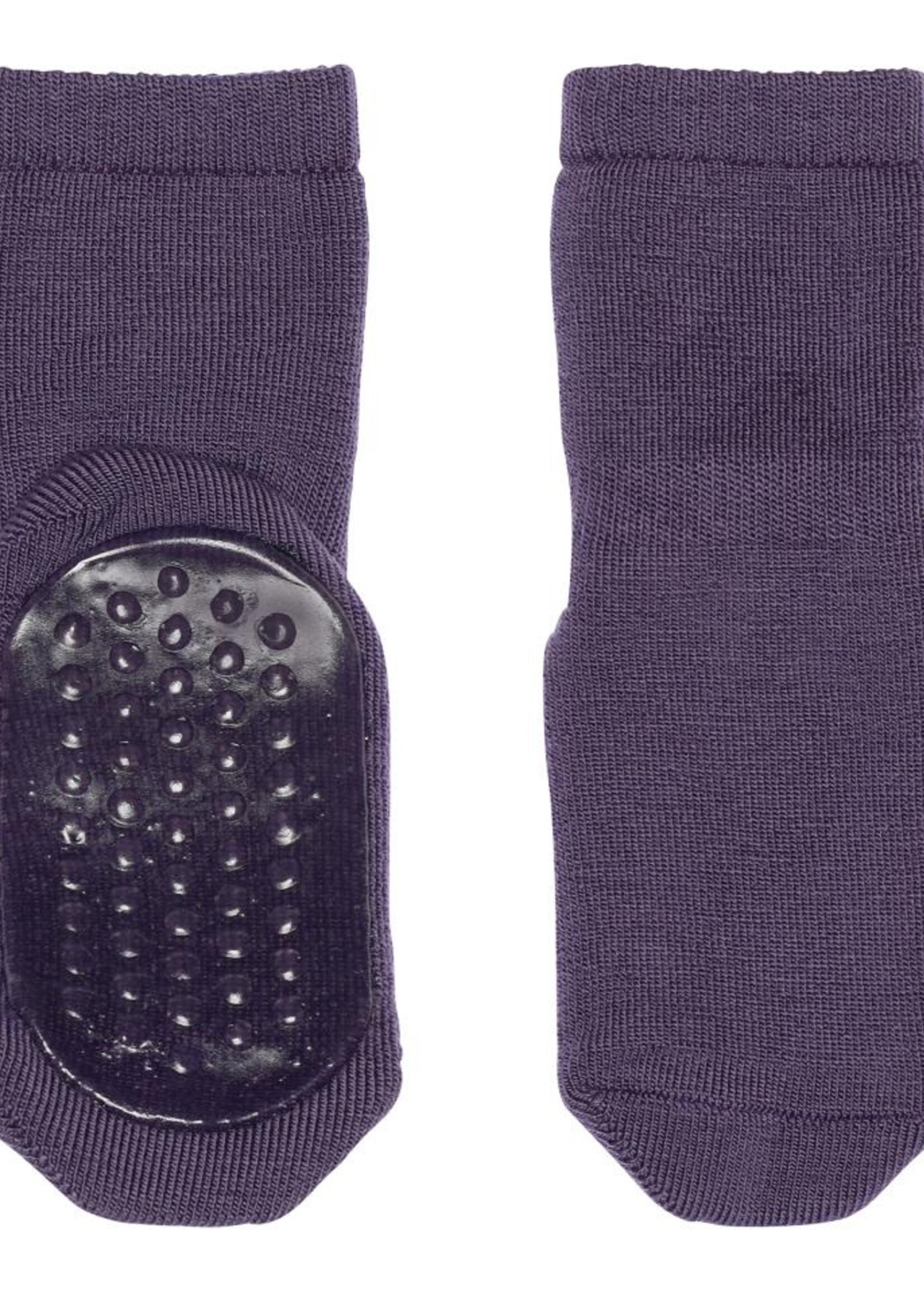 Mp Denmark Wool socks antislip Vintage Grape - Mp denmark