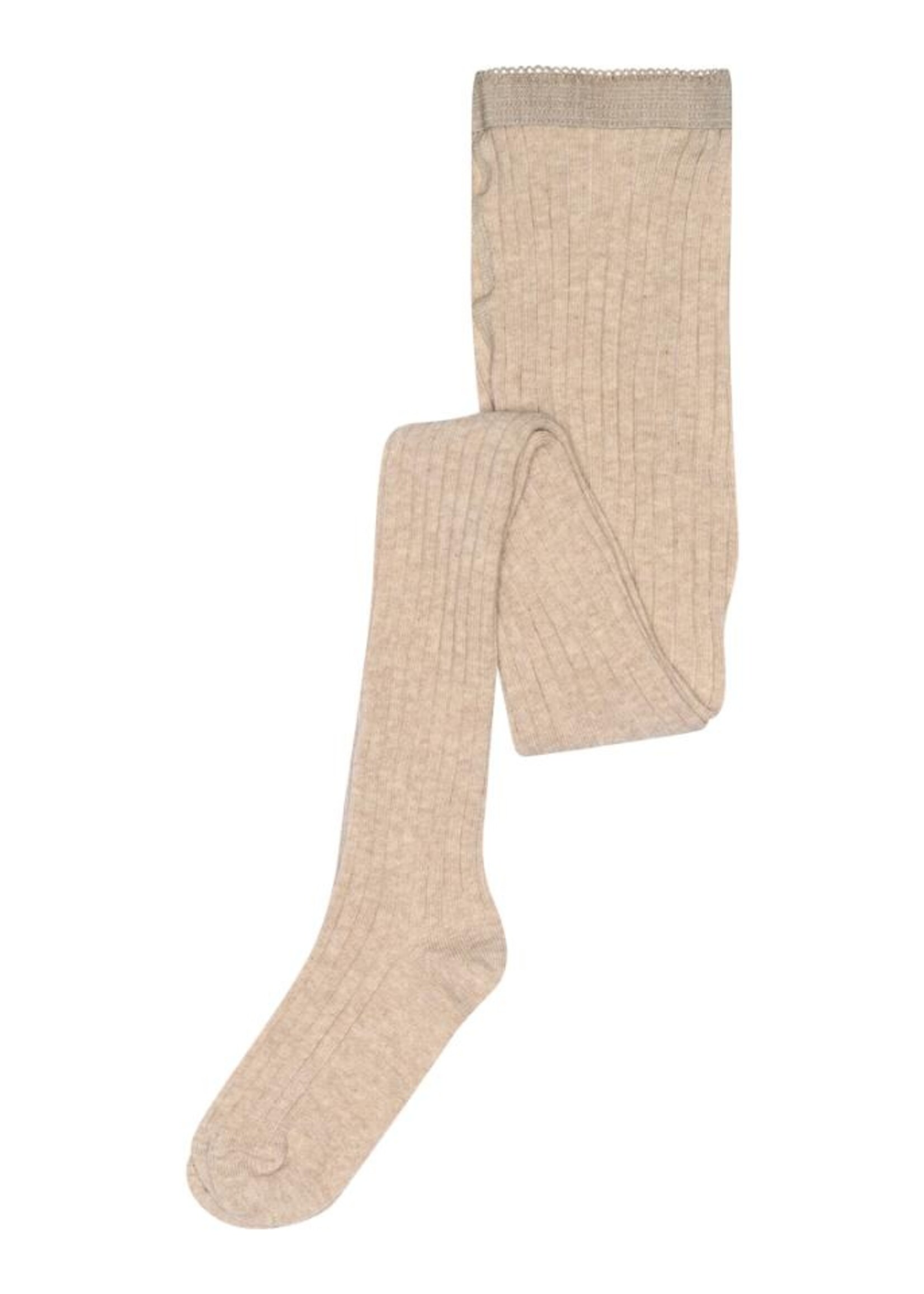 Mp Denmark Cotton rib tights Beige melange - Mp Denmark