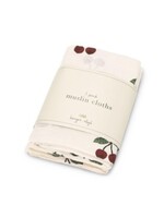 Konges Slojd 3 pack muslin cloths | Grande cerise - Konges Slojd