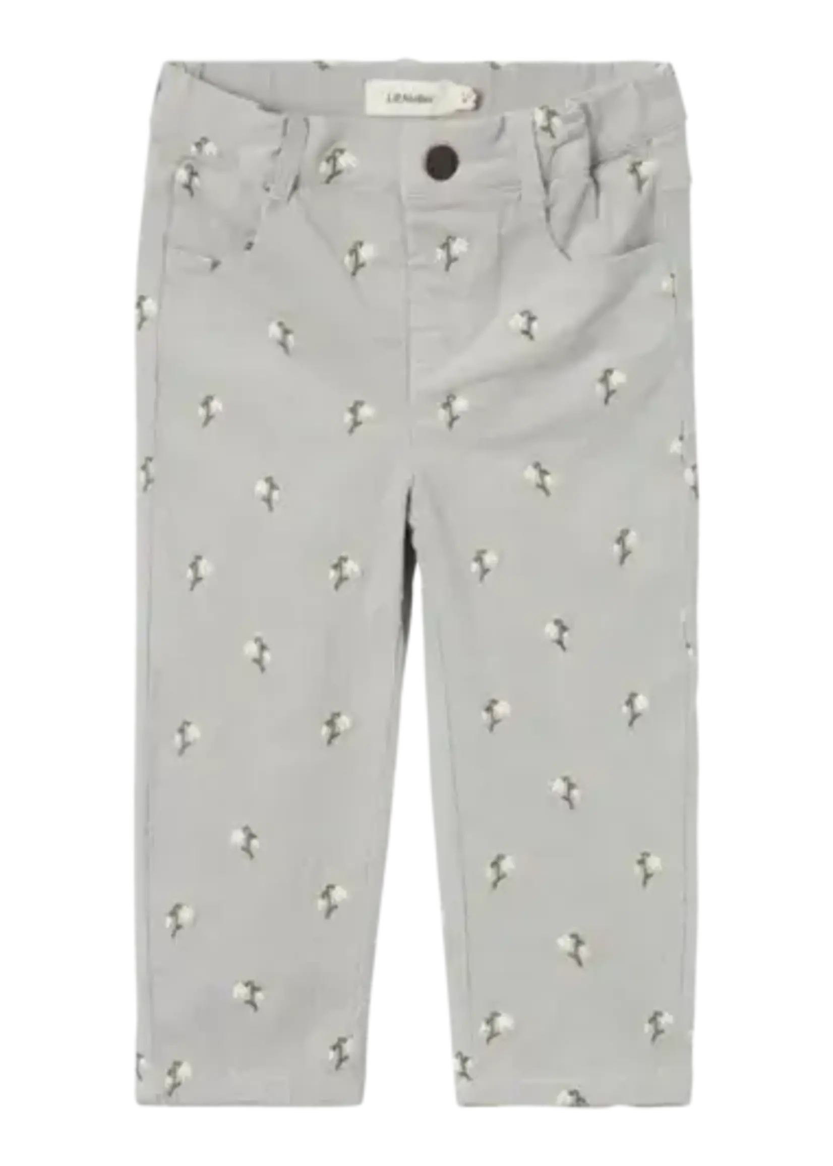 Lil Atelier Bella baggy cord pants | Mirage gray - Lil Atelier