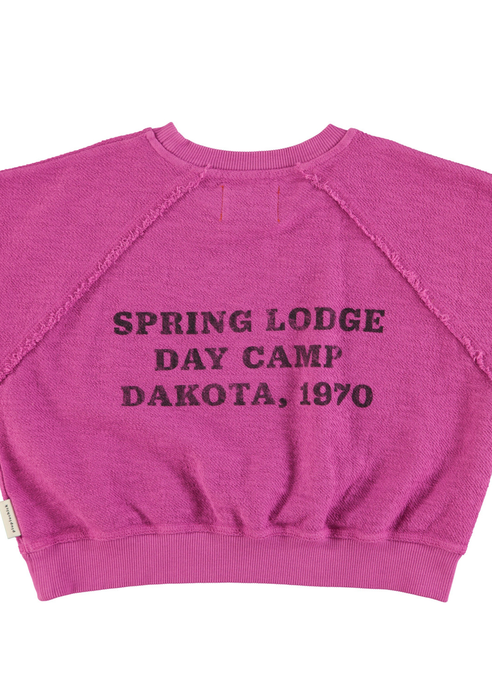 Piupiuchick Sleeveless sweatshirt | fuchsia w/ "3" print - Piupiuchick