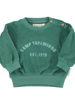 Piupiuchick Sweatshirt | green w/ "camp tapawingo" print - Piupiuchick