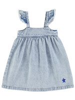 Piupiuchick Short dress | washed blue denim - Piupiuchick