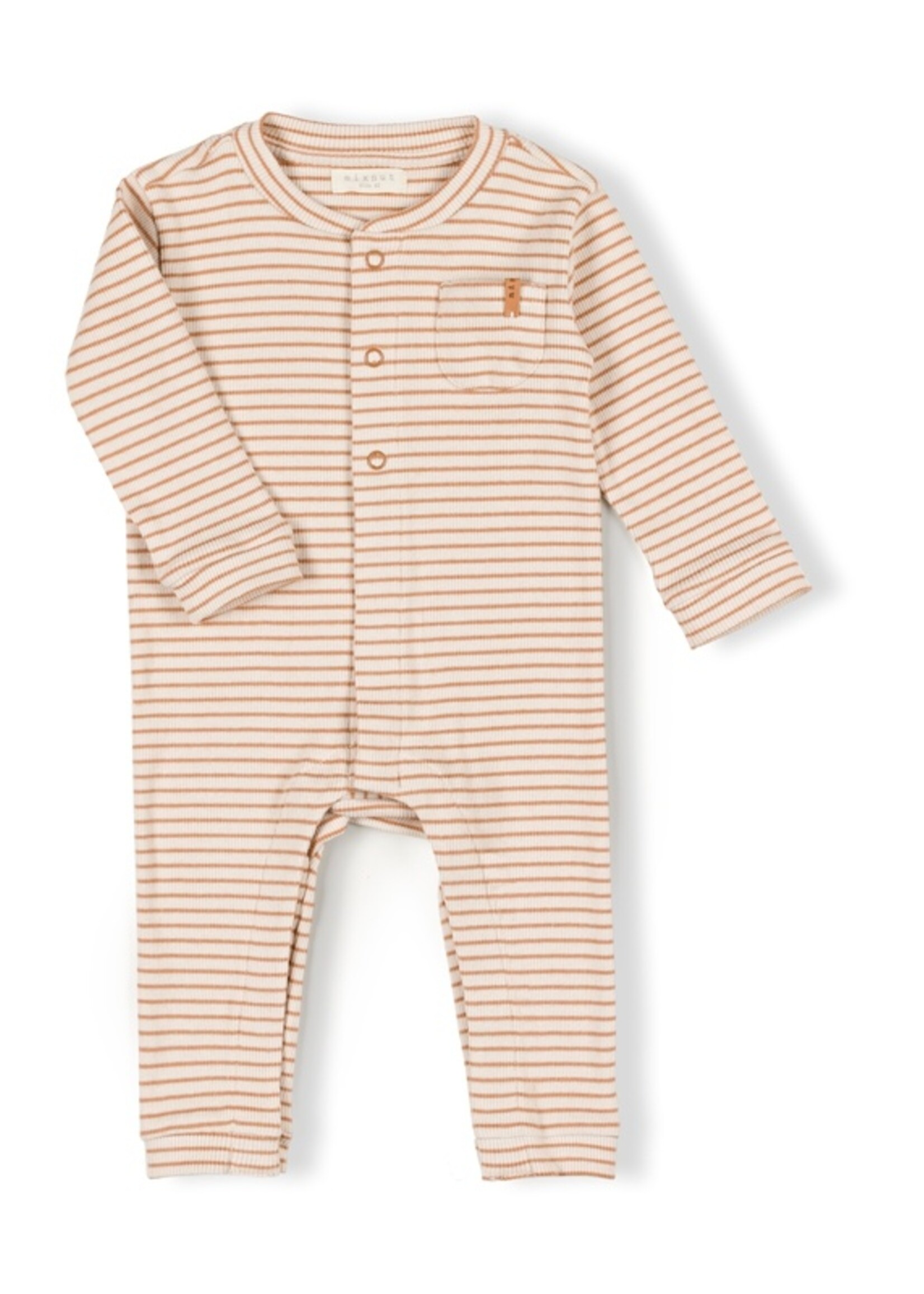 Nixnut Tof onesie Caramel stripe - Nixnut