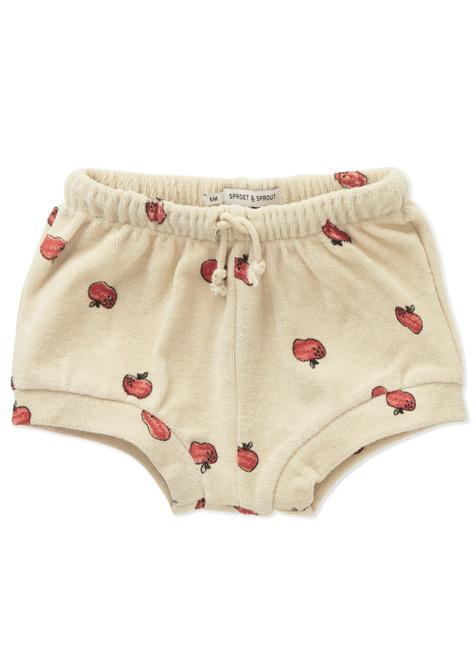 Sproet en Sprout Terry baby short Apple print - Sproet en Sprout