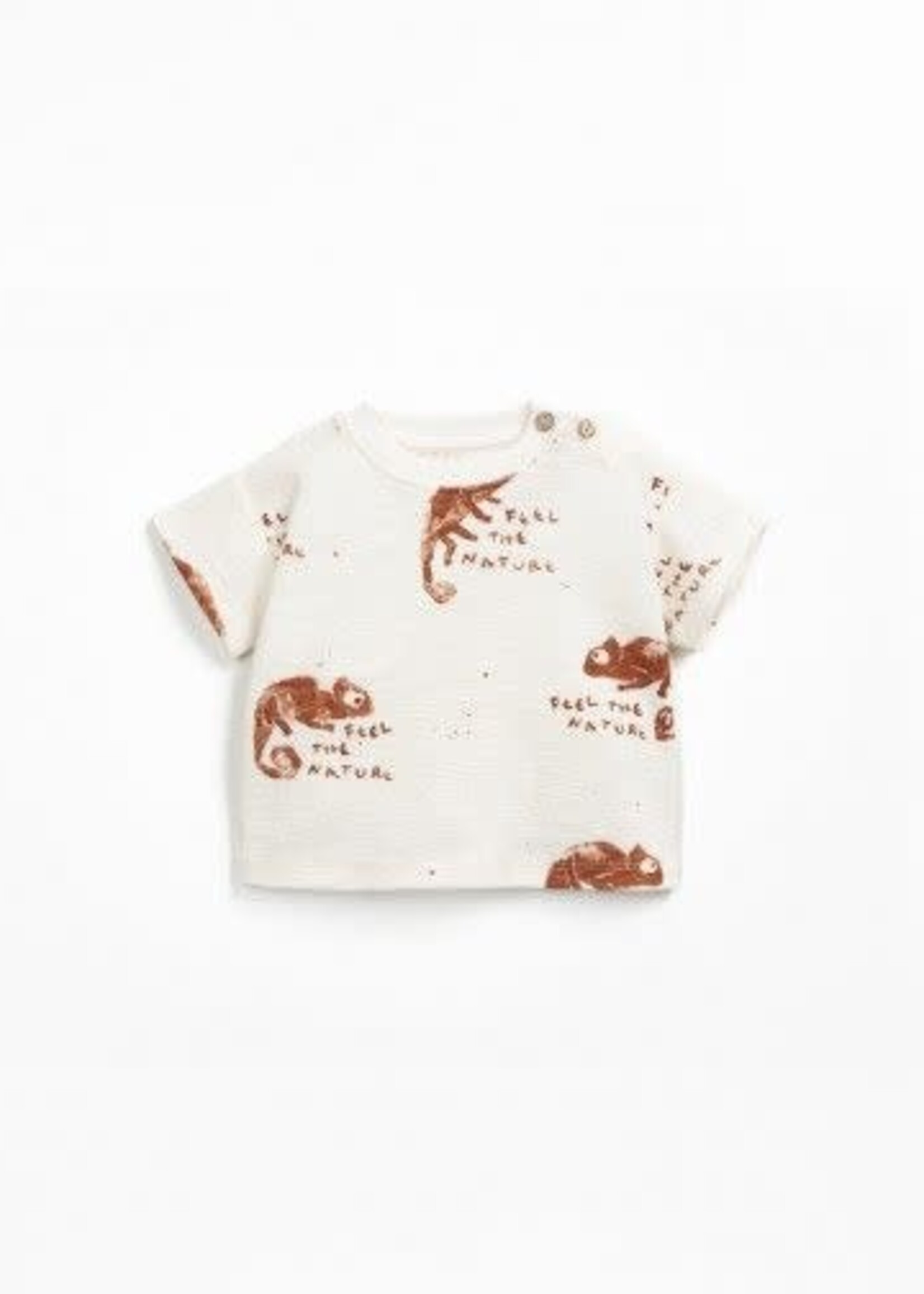 Play Up Printed rib tshirt Gres - Play up