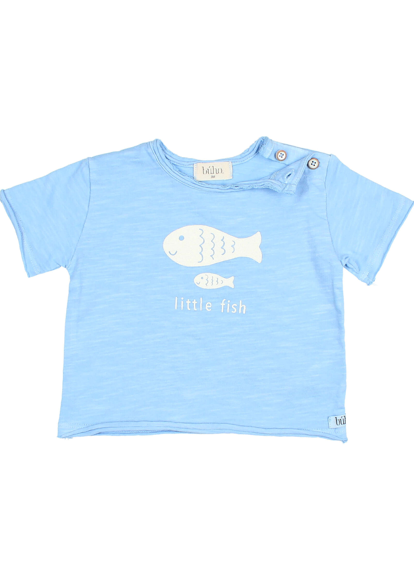 Buho Barcelona BB little fish tshirt Provence blue - Buho