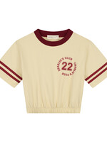 Charlie Petite Lianne T-shirt | Bordeaux/cream 104 - Charlie Petite