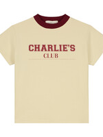 Charlie Petite Leon T-shirt | Bordeaux/cream - Charlie Petite