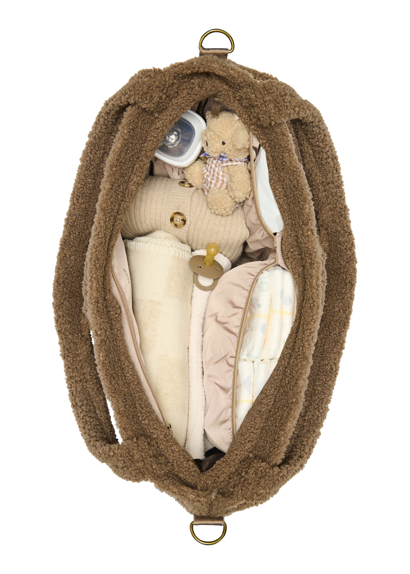 Studio Noos Brown teddy mombag 2.0 - Studio Noos