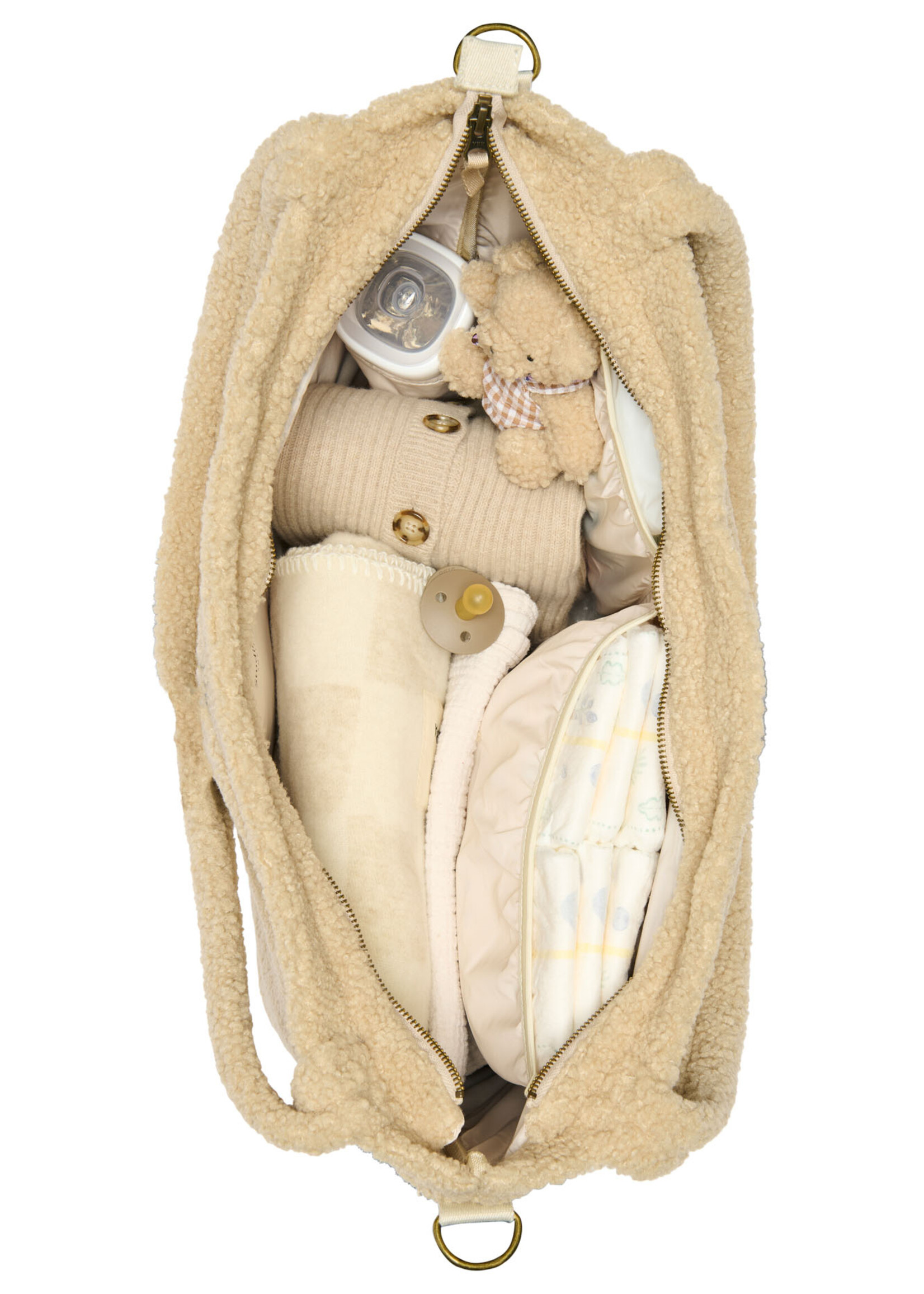 Studio Noos Ecru teddy mombag 2.0 - Studio Noos