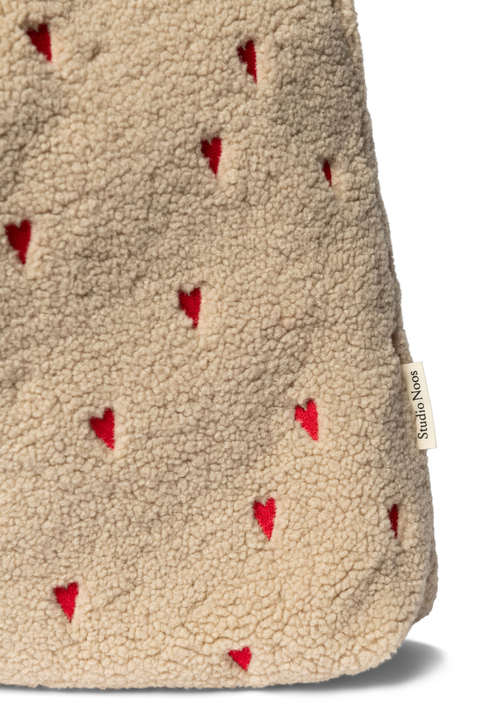 Ecru teddy hearts mombag - Studio Noos