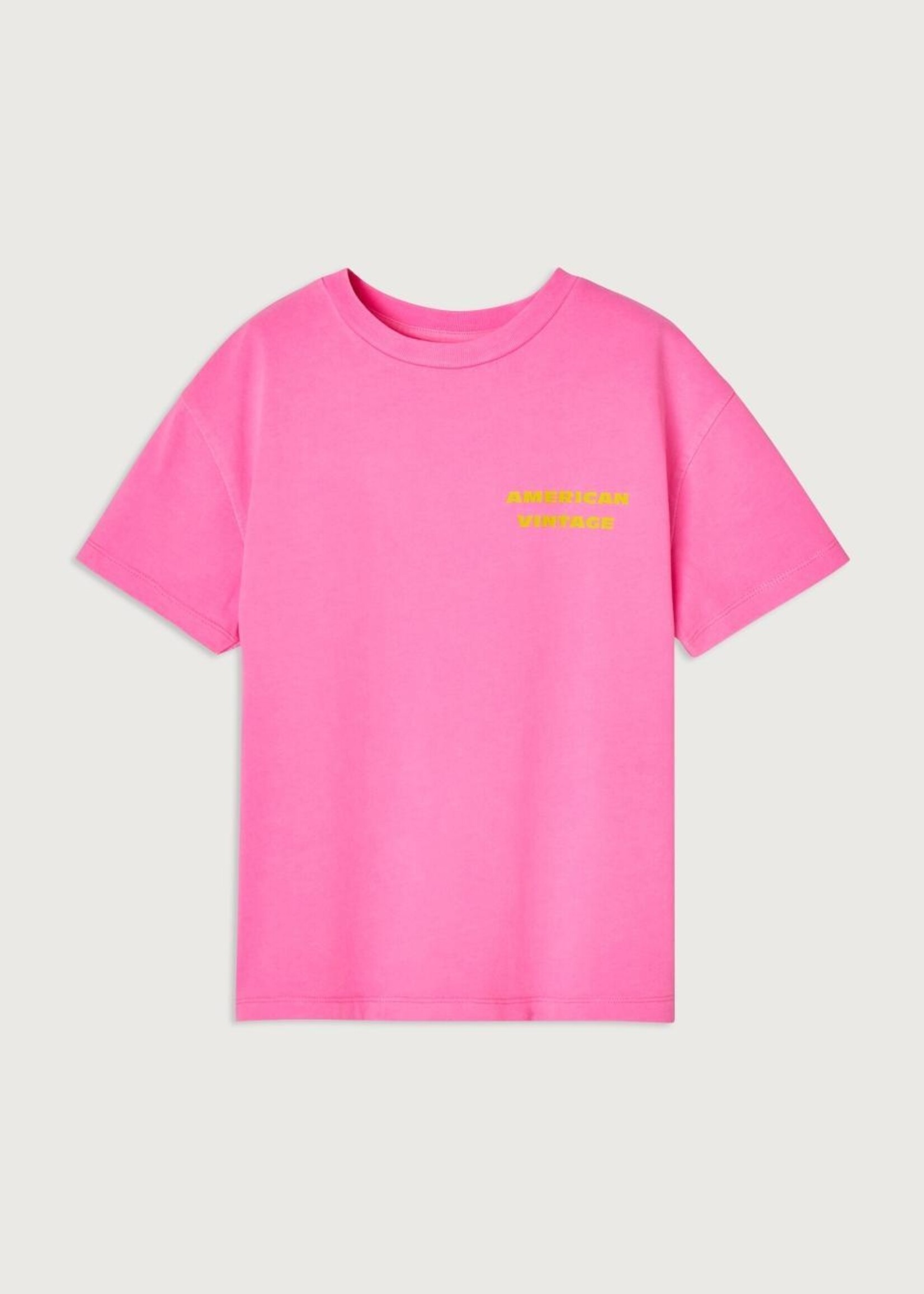 American Vintage Tshirt Fizvalley Fluo Pink - American Vintage