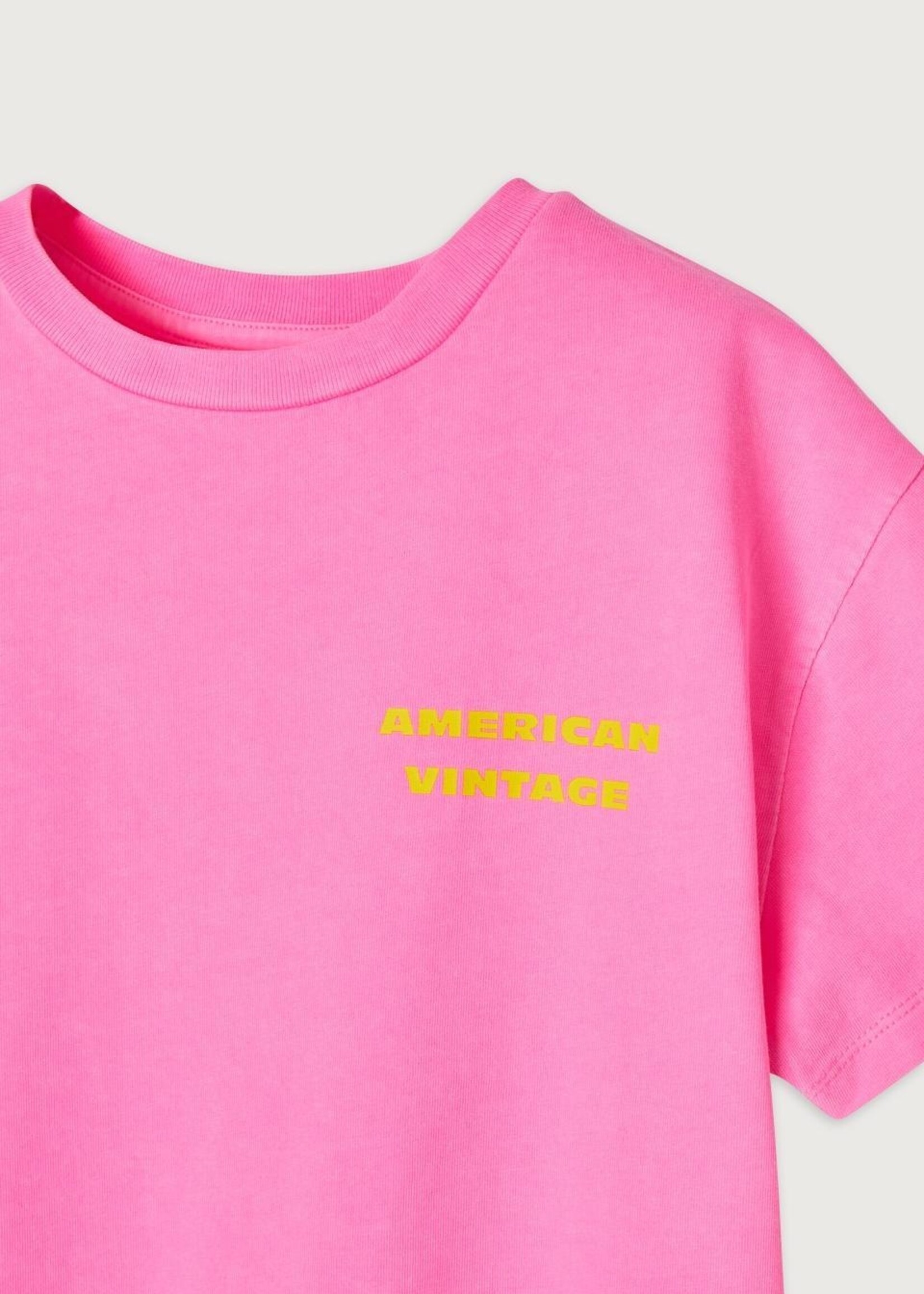 American Vintage Tshirt Fizvalley Fluo Pink - American Vintage