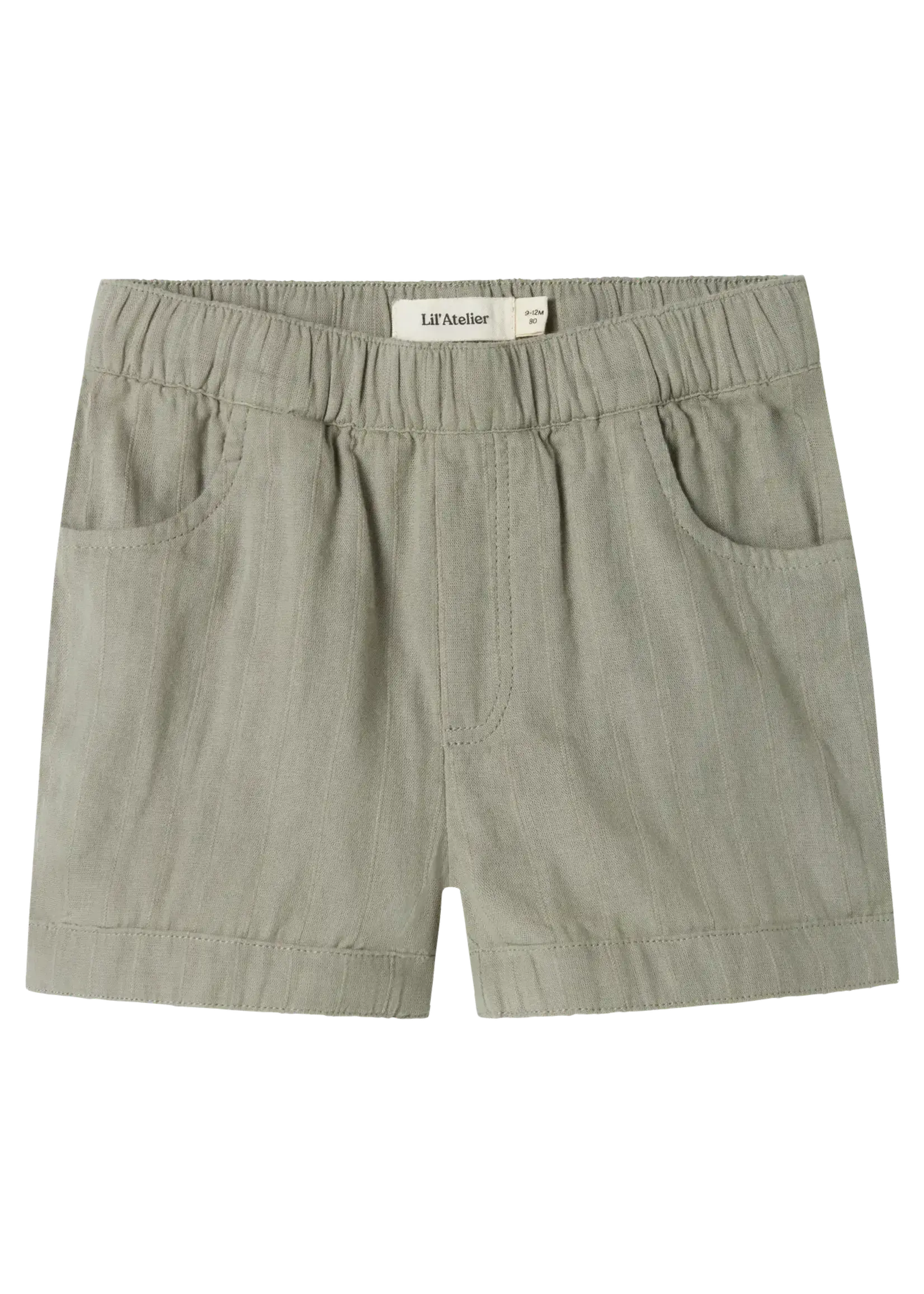 Lil Atelier Felix loose shorts | Forest fog - Lil Atelier