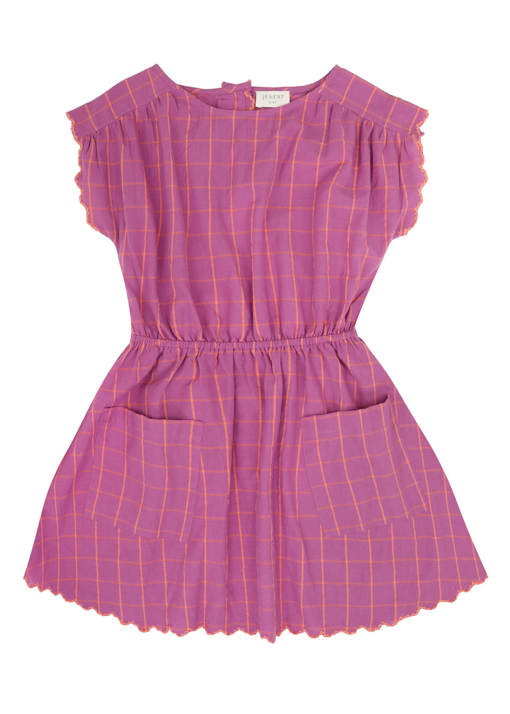 Jenest Kiki dress  Violet purple check - Jenest