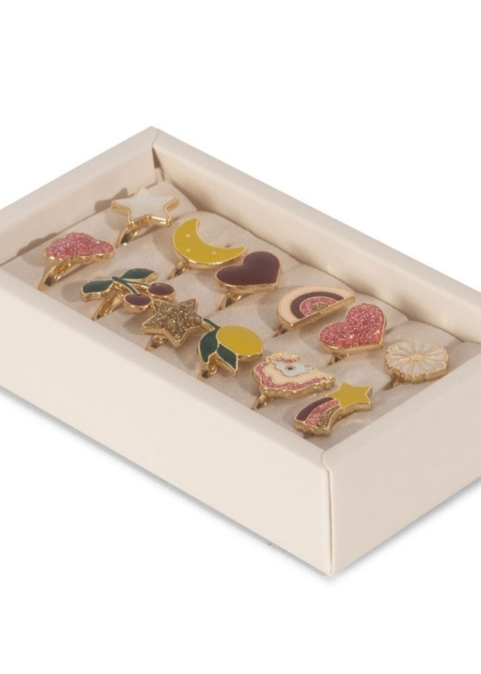 Konges Slojd Ring set multi color 12 pack - konges slojd