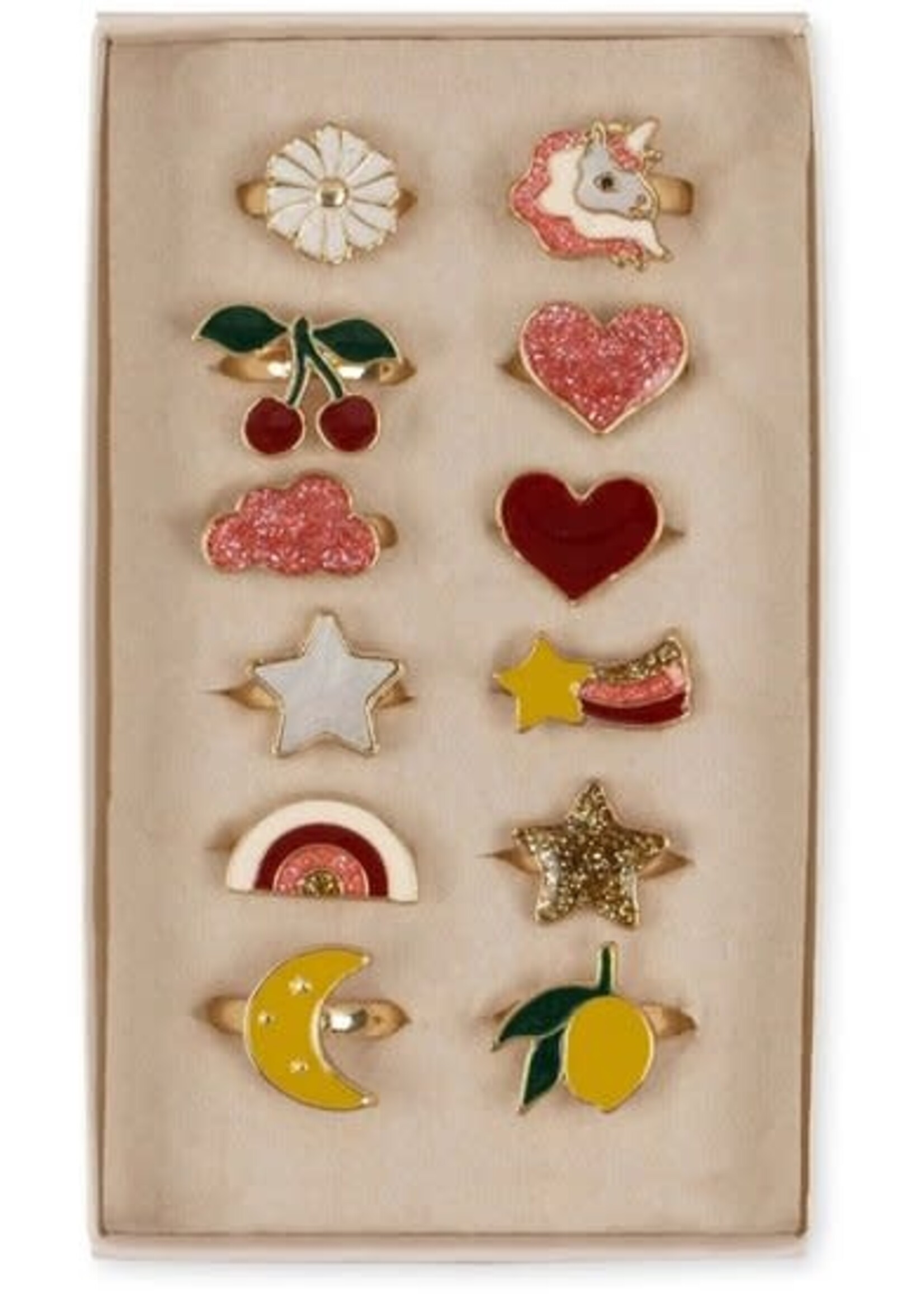 Konges Slojd Ring set multi color 12 pack - konges slojd