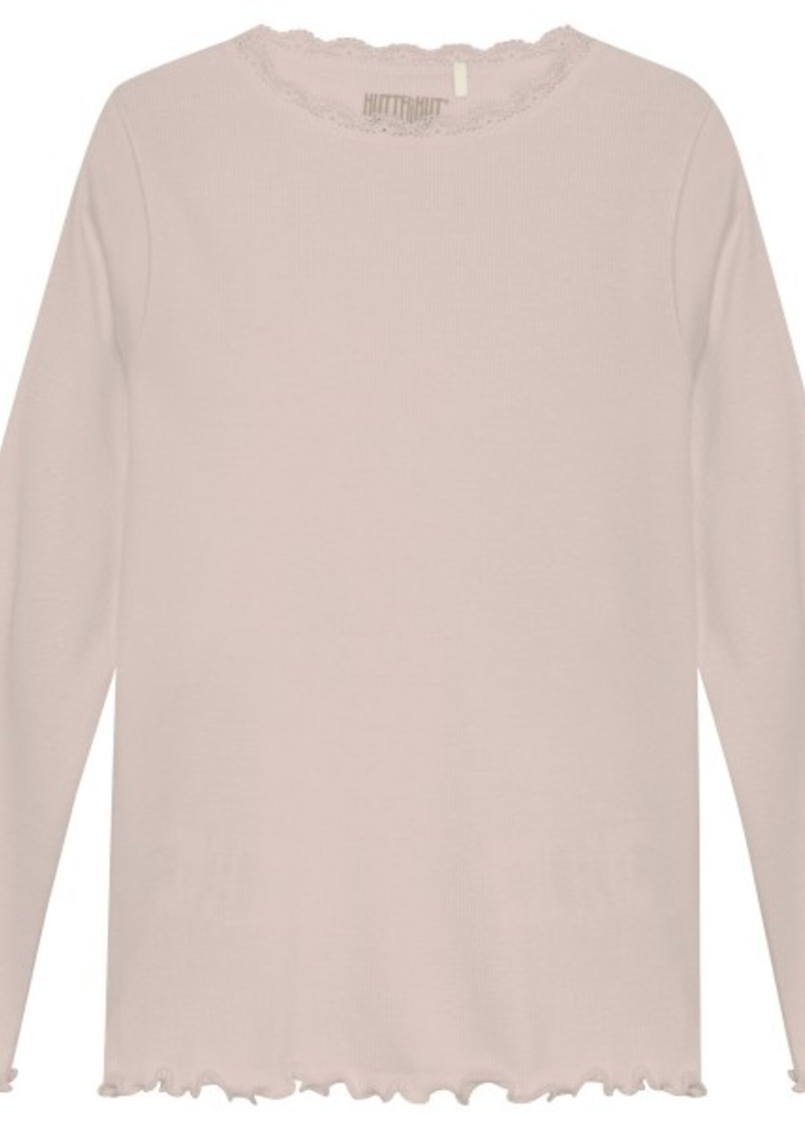 Huttelihut tshirt LS rib Cloud Gray- Huttelihut