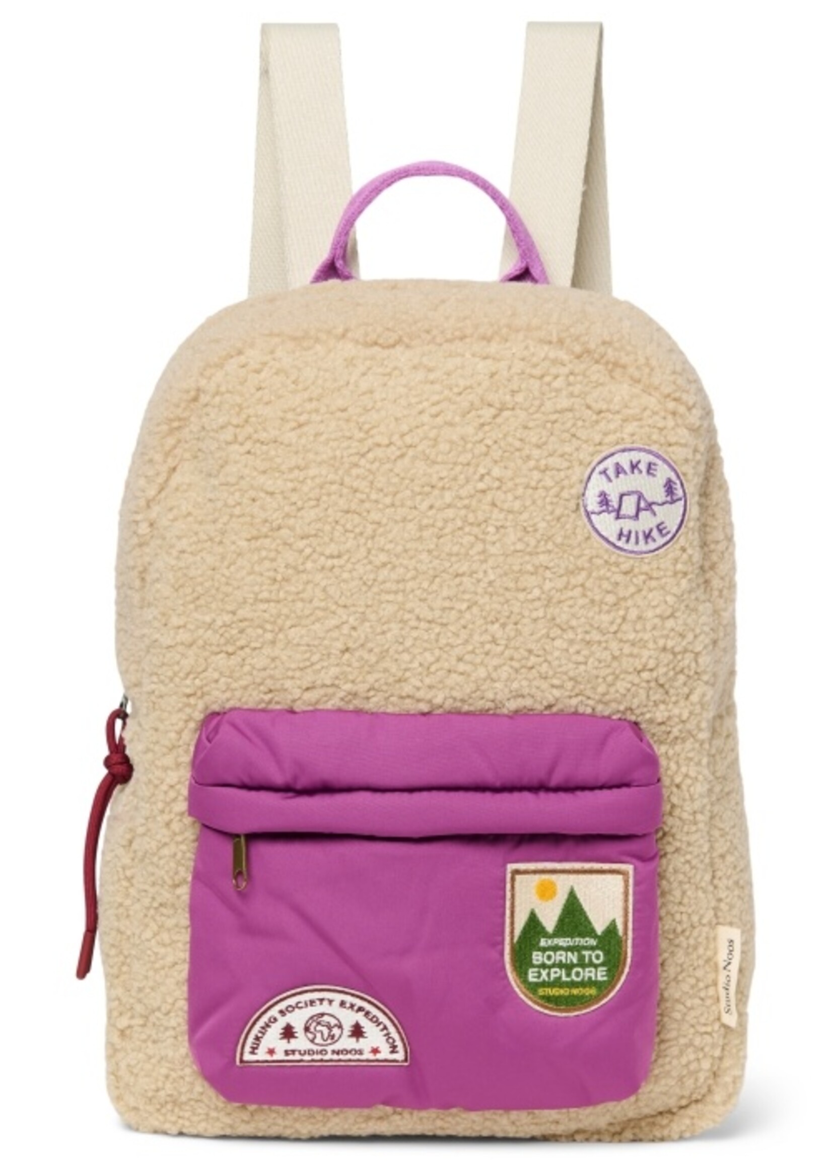 Studio Noos Ecru teddy Midi backpack Lilac - Studio Noos
