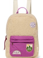 Studio Noos Ecru teddy Midi backpack Cobalt - Studio Noos