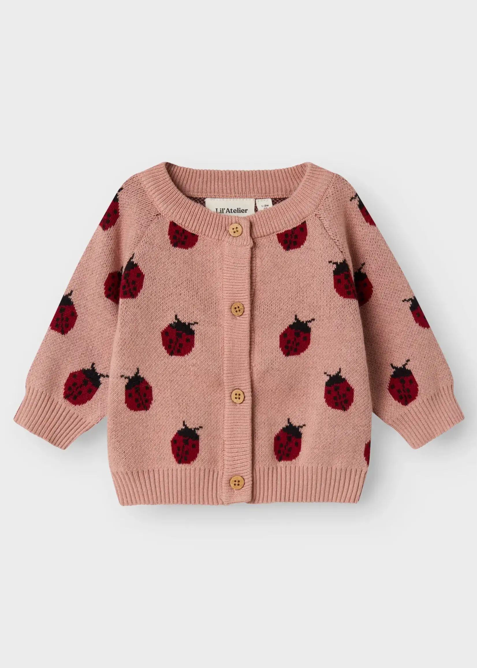 Lil Atelier Lulio knit card lil noos | Misty rose - Lil Atelier