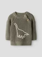 Lil Atelier Emlen emb LS knit | Overland trek - Lil atelier