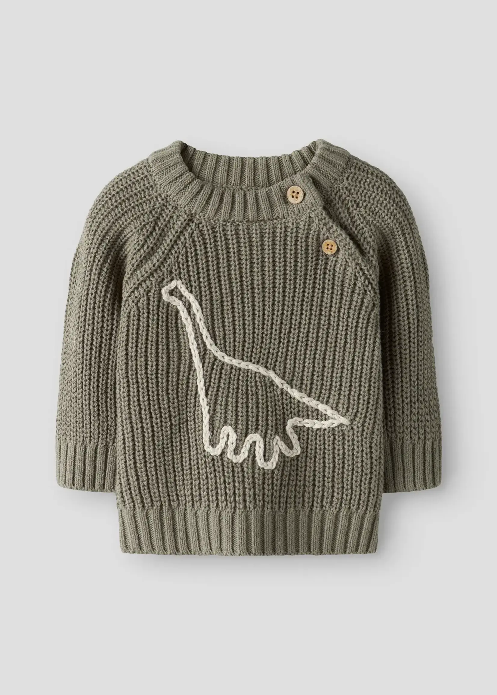 Lil Atelier Emlen emb LS knit | Overland trek - Lil atelier