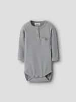 Lil Atelier Luno Ls slim body | Ultimate grey - Lil Atelier