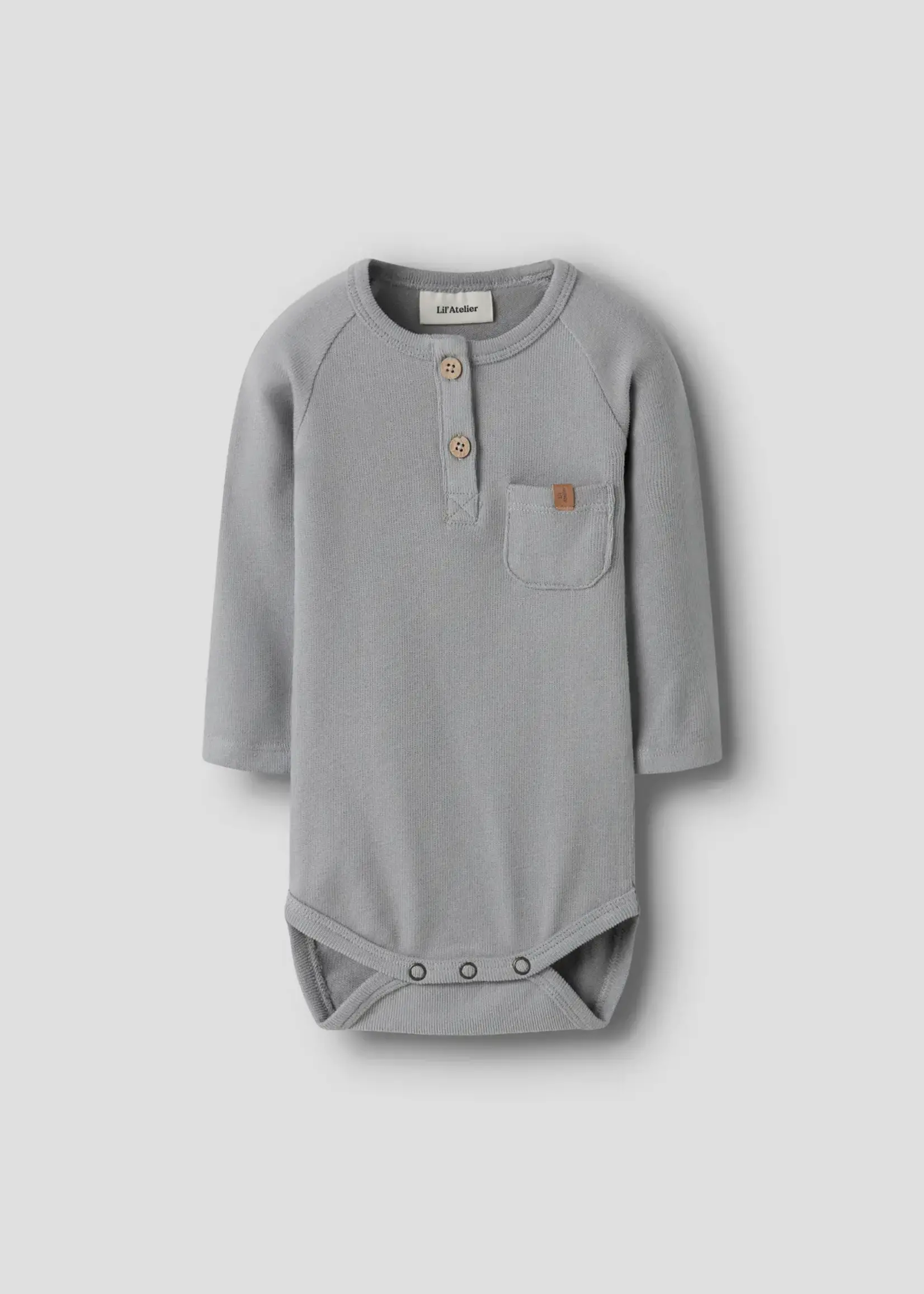 Lil Atelier Luno Ls slim body | Ultimate grey - Lil Atelier