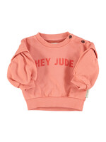 Piupiuchick Sweatshirt Pink hey jude print - Piupiuchick