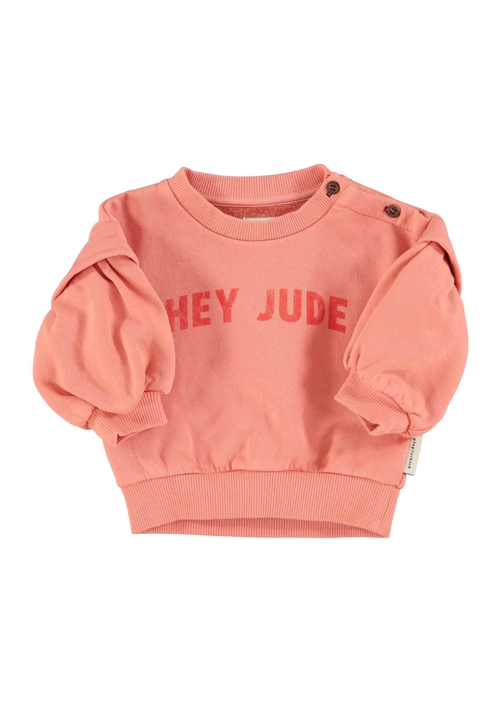 Piupiuchick Sweatshirt Pink hey jude print - Piupiuchick