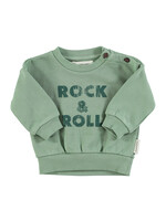 Piupiuchick Sweatshirt Green rock & roll print - Piupiuchick