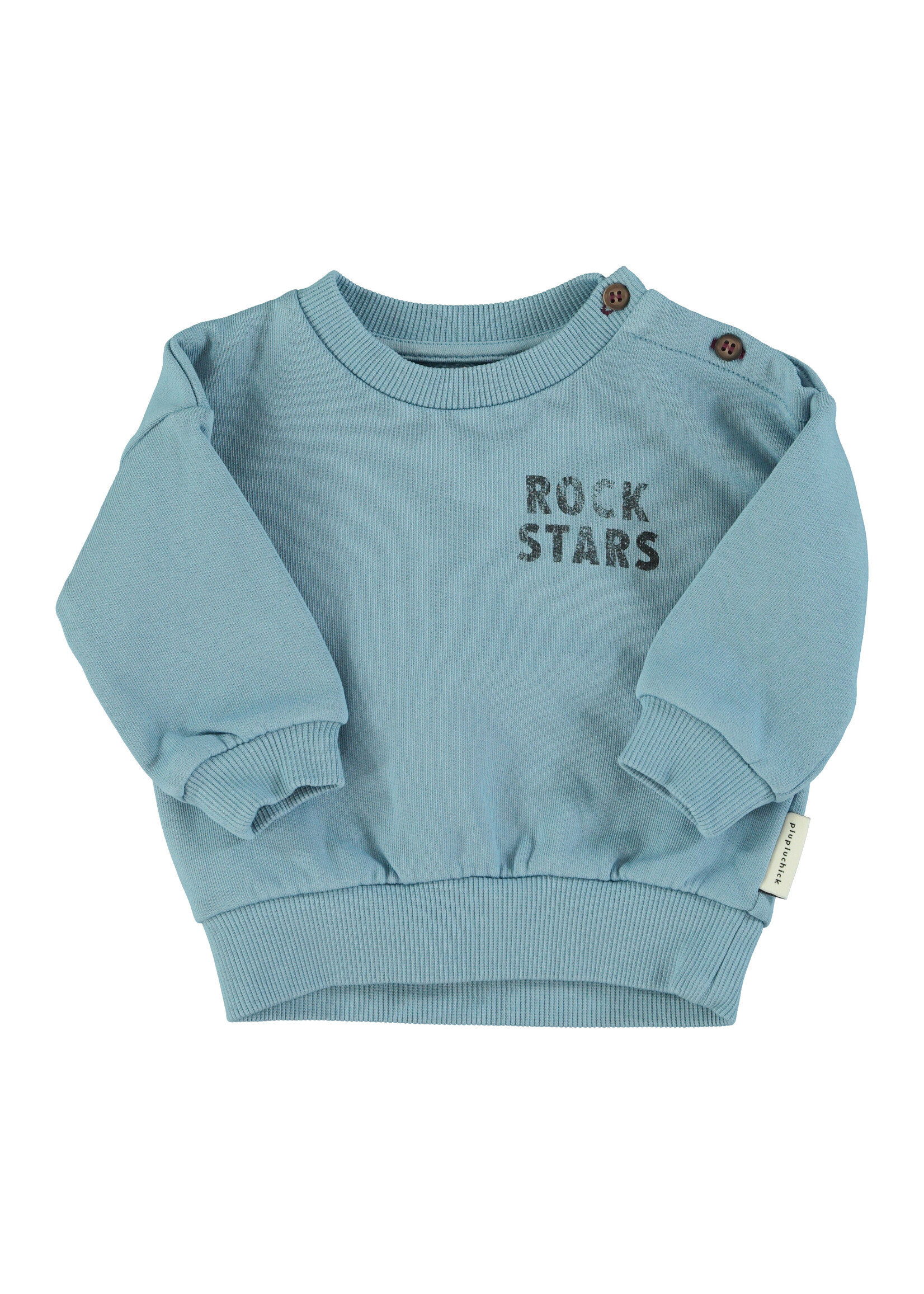 Piupiuchick Sweatshirt Blue rock stars print - Piupiuchick