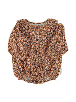 Piupiuchick Longsleeve romper Light pink & brown flowers - Piupiuchick