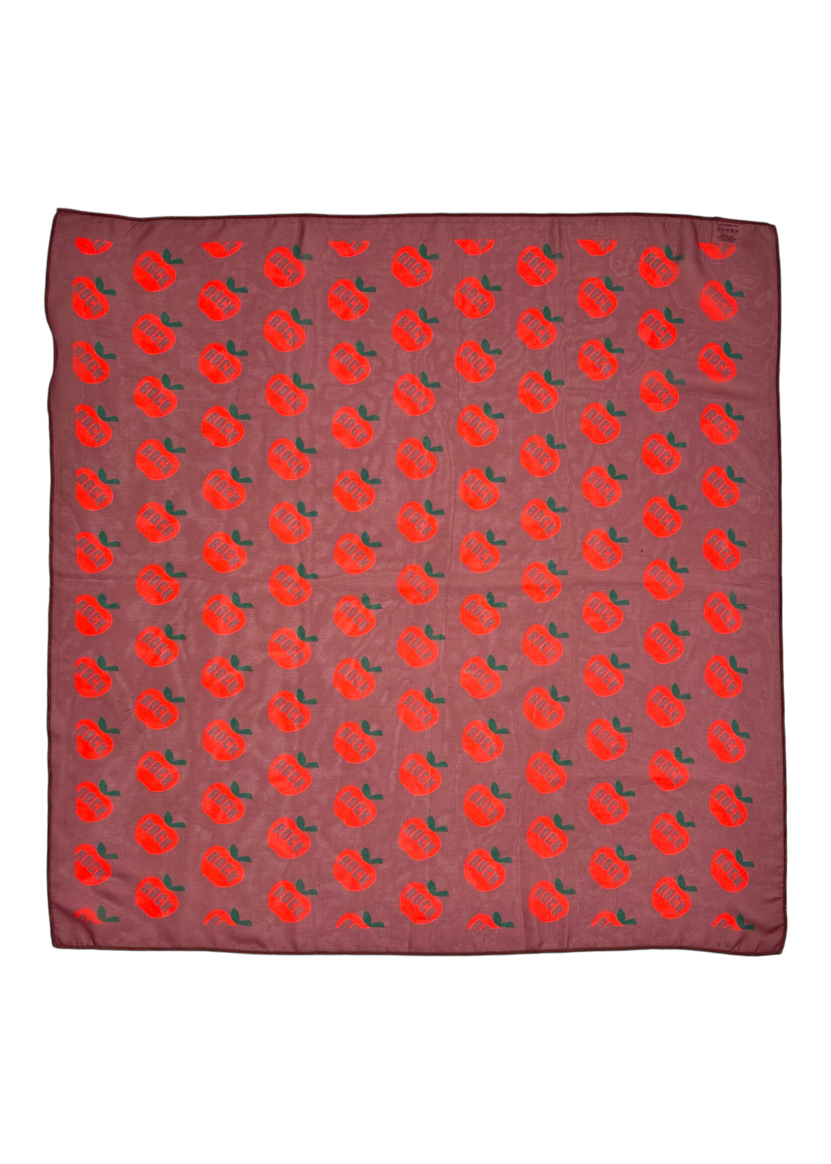 Piupiuchick Chiffon bandana Bordeaux Red apples allover - Piupiuchick