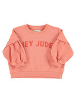 Piupiuchick Sweatshirt Pink hey jude print - Piupiuchick