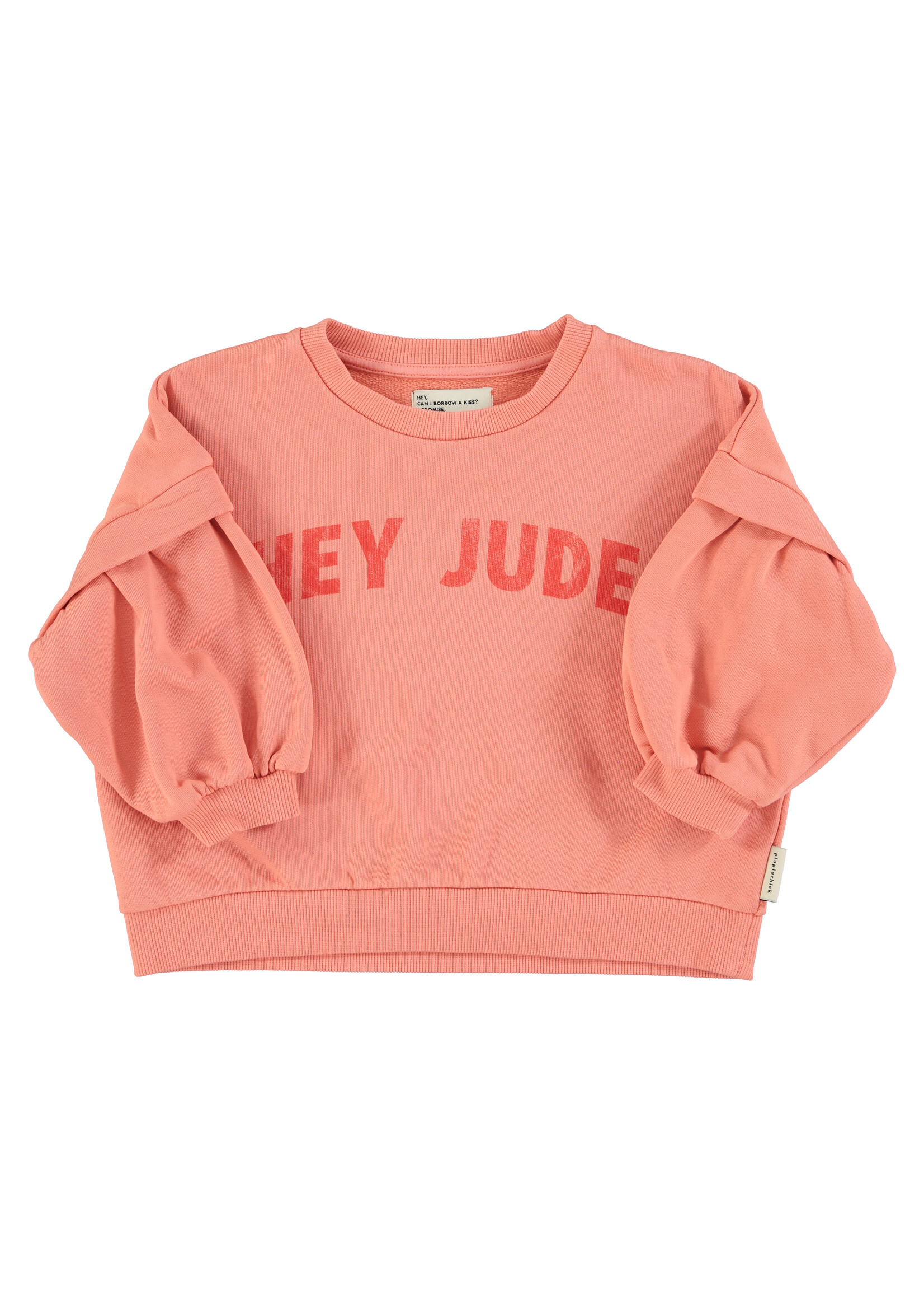 Piupiuchick Sweatshirt Pink hey jude print - Piupiuchick