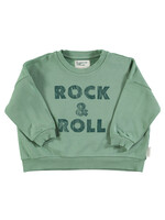 Piupiuchick Sweatshirt Green rock en roll print - Piupiuchick