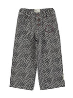 Piupiuchick Flare trousers Grey zebra print - Piupiuchick
