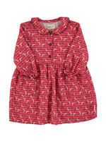 Piupiuchick Short dress Pink checekered flowers - Piupiuchick
