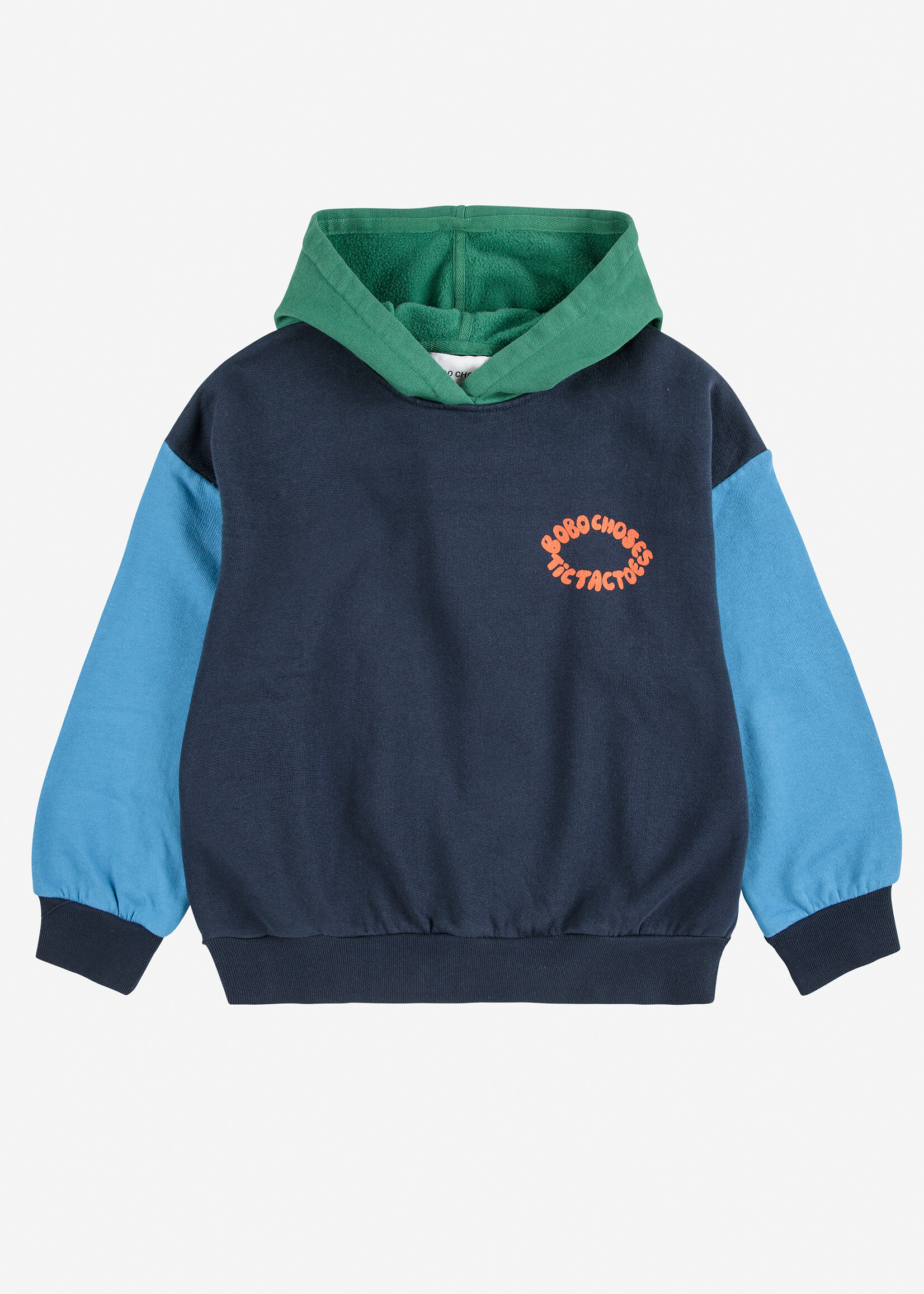 Bobo Choses Tic Tac Toe color block hoodie - Bobo Choses